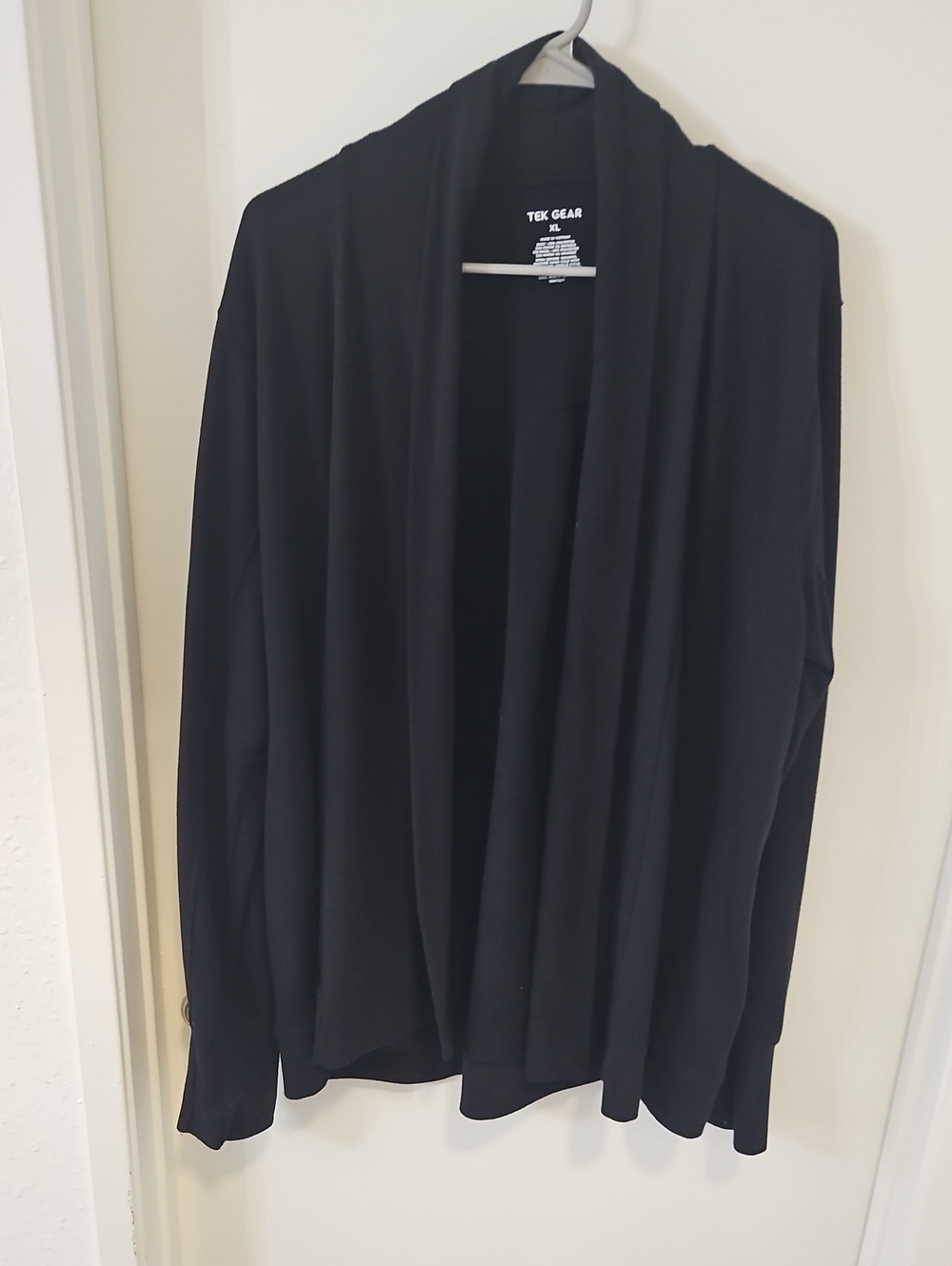 tek gear Black Open-Front Lightweight Cardigan
